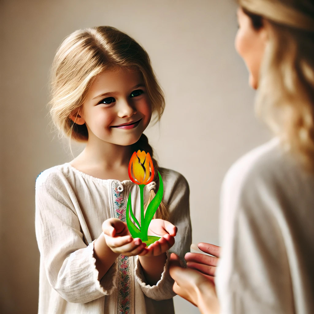 Dřevěný tulipán